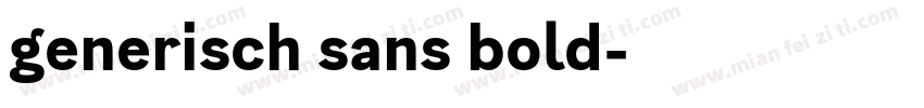 generisch sans bold字体转换
